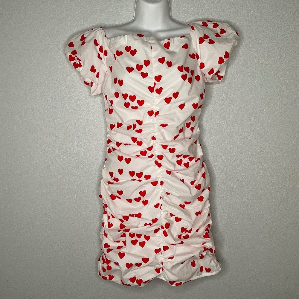 JJs Fairyland white and red heart mini dress Valentines Fairy core
